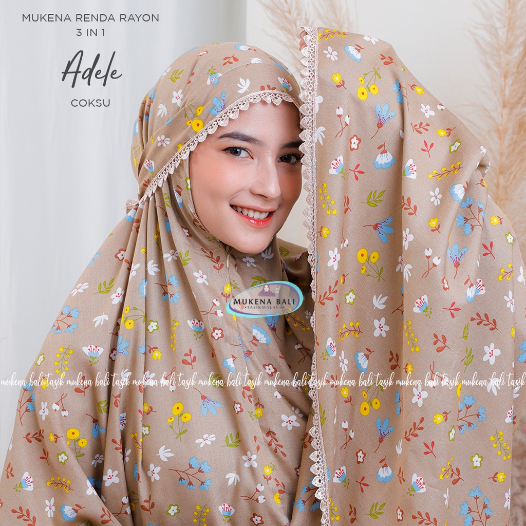 MUKENA BALI TASIK - MUKENA DEWASA RENDA RAYON 3 IN 1 ADELE