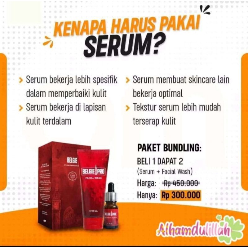 Belgie Pro SERUM Wajah BPOM & Halal Cantik Glowing