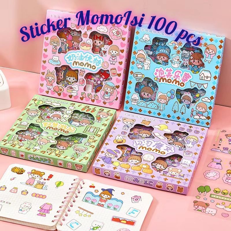 

Sticker Momo Waterproof isi 100 lembar Per Box