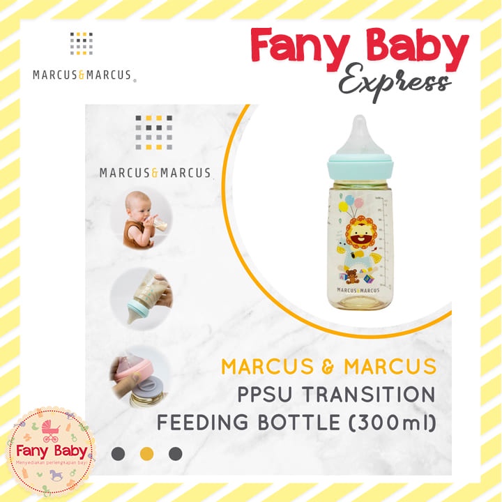 MARCUS &amp; MARCUS PPSU TRANSITION FEEDING BOTTLE 300ML