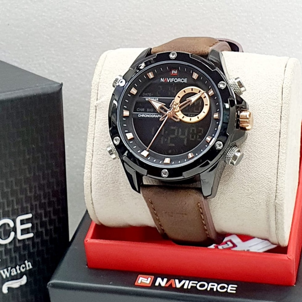 Jam Tangan Pria Naviforce 9208 Original Kulit