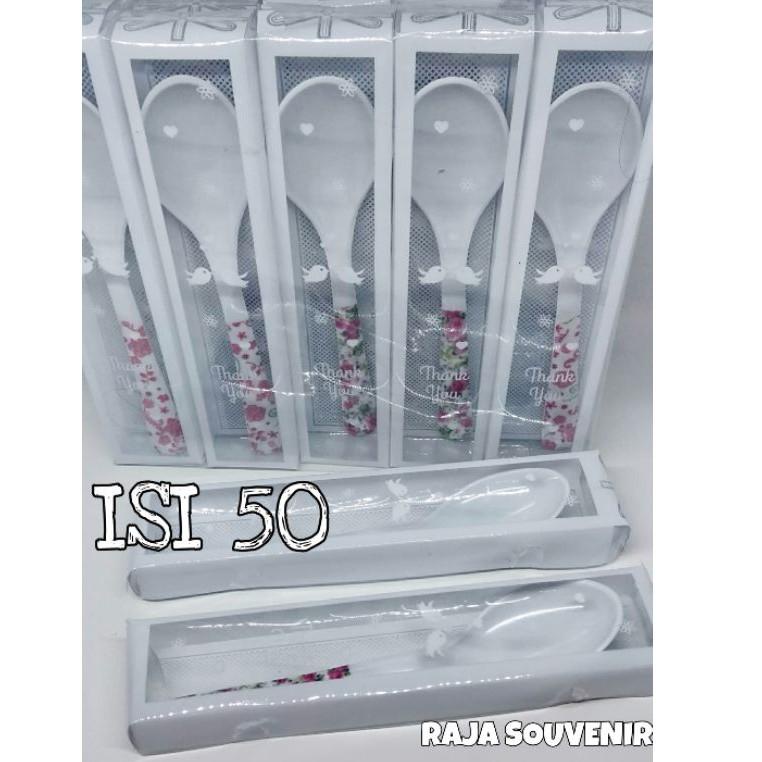 TERPERCAYA ISI 50 SOUVENIR SENDOK NASI MELAMIN K MIKA BENING SOUVENIR UNIK SOUVENIR PERNIKAHAN