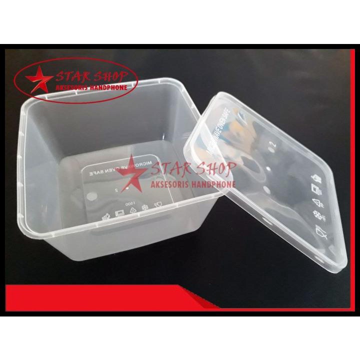

Kotak Makan Persegi 1500 Ml Thinwall Food Container Plastik Isi 25Pcs
