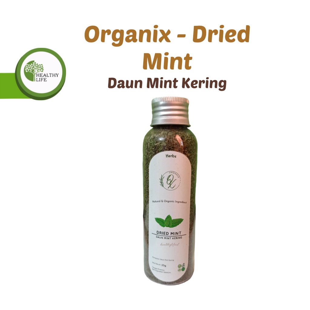 Organix - Dried Mint Flakes / Daun Mint Kering / Peppermint 25 gr