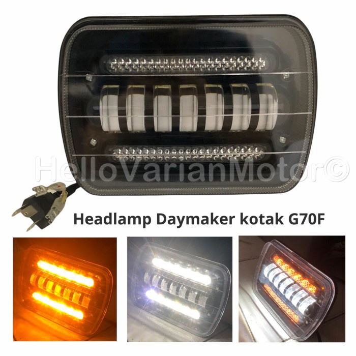 Lampu Depan Daymaker Kotak LED G70F Socket H4