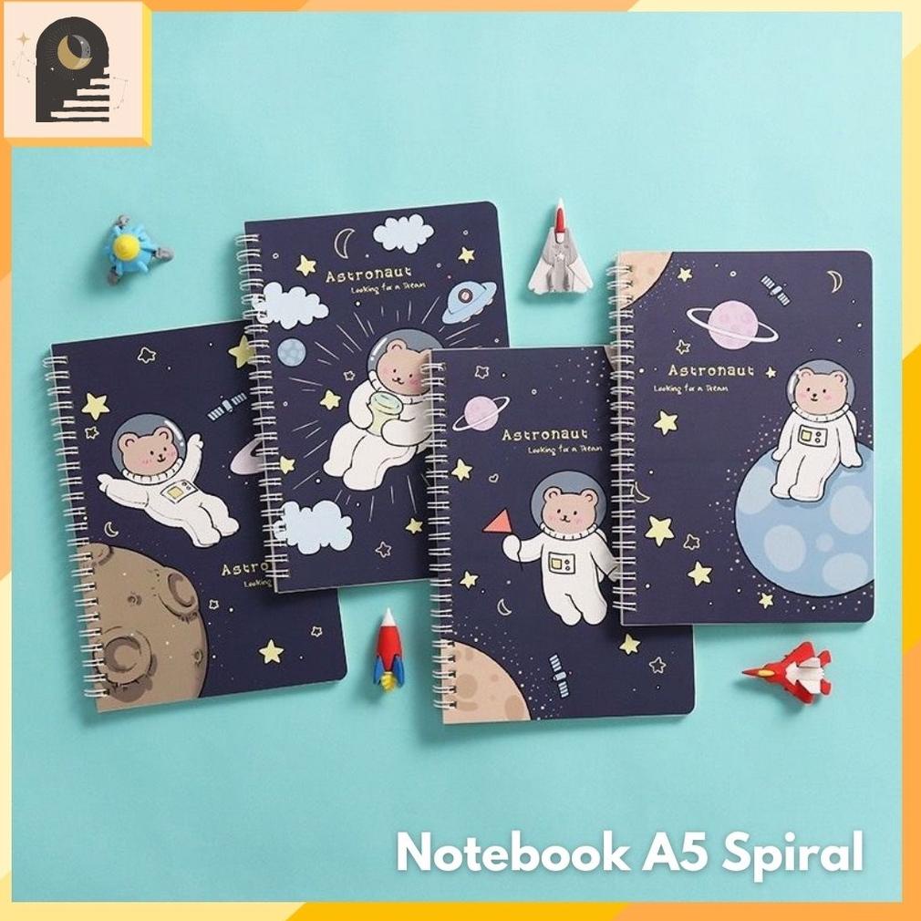 

8.8 Terlaris Either.id - Notebook A5 Buku Tulis Spiral Motif Lucu Aesthetic Garis Buku Catatan