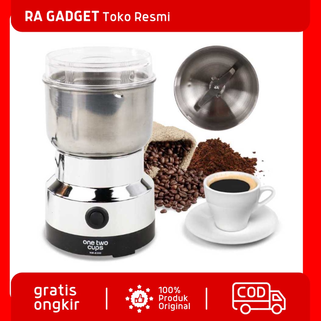 Alat Penggiling Kopi Bubuk Electric Listrik Coffee Grinder 150W / Mesin Blender Giling Gilingan Peng