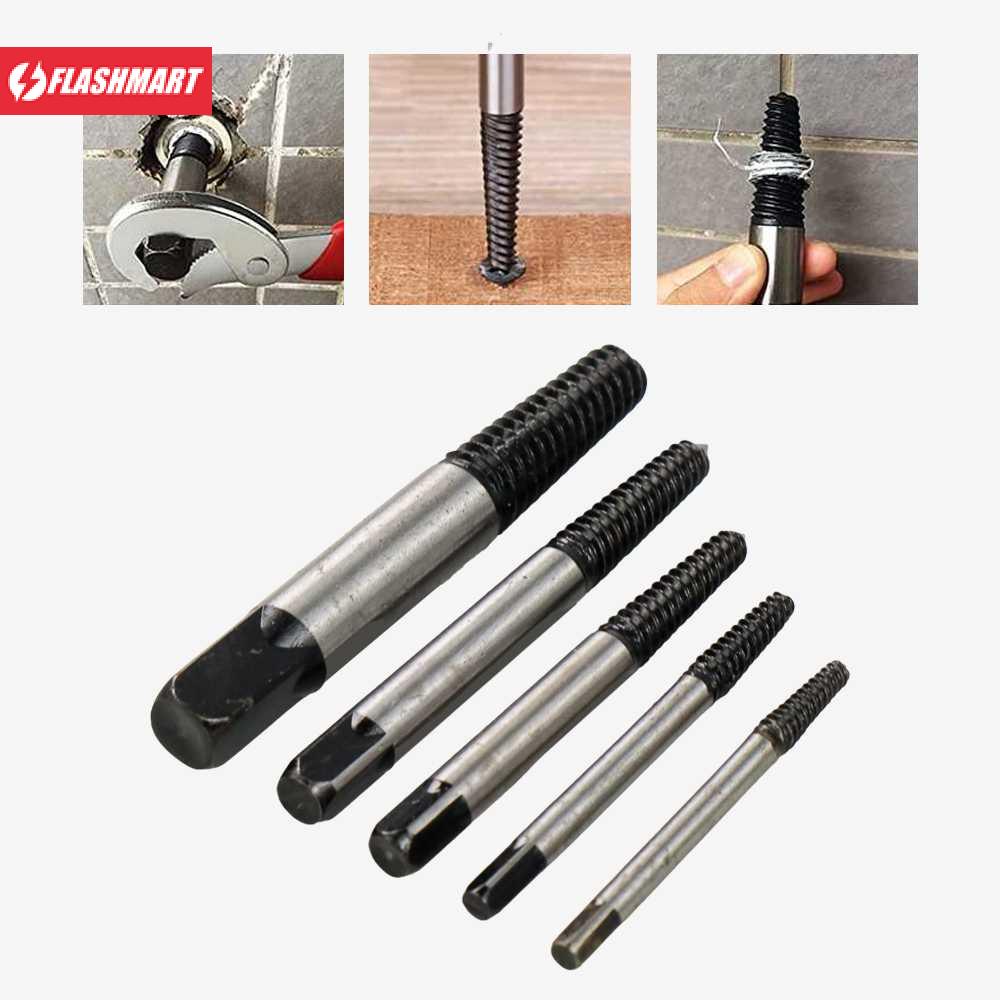 Flashmart Set Mata Bor Extractor Broken Screw Remover 5 in 1 - TL00170