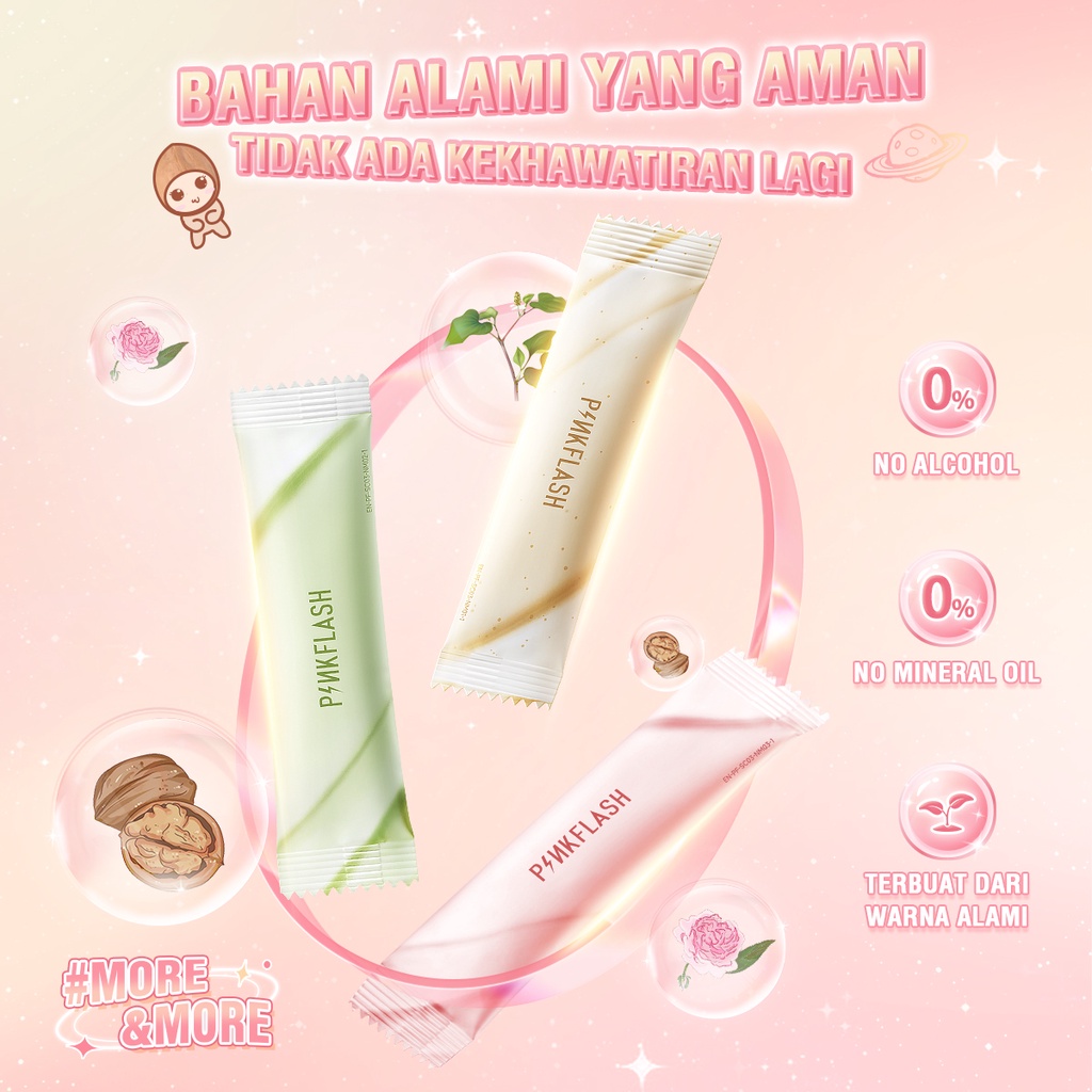 PINKFLASH Clay Mask / Masker Wajah / Natural Plant Cleansing Clay Mask