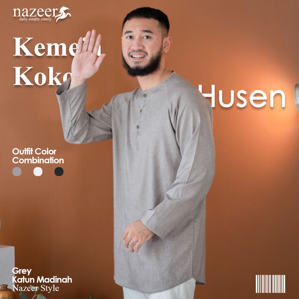 Koko Pria Basic Simpel Elegan Lengan Panjang HUSEN NAZEER