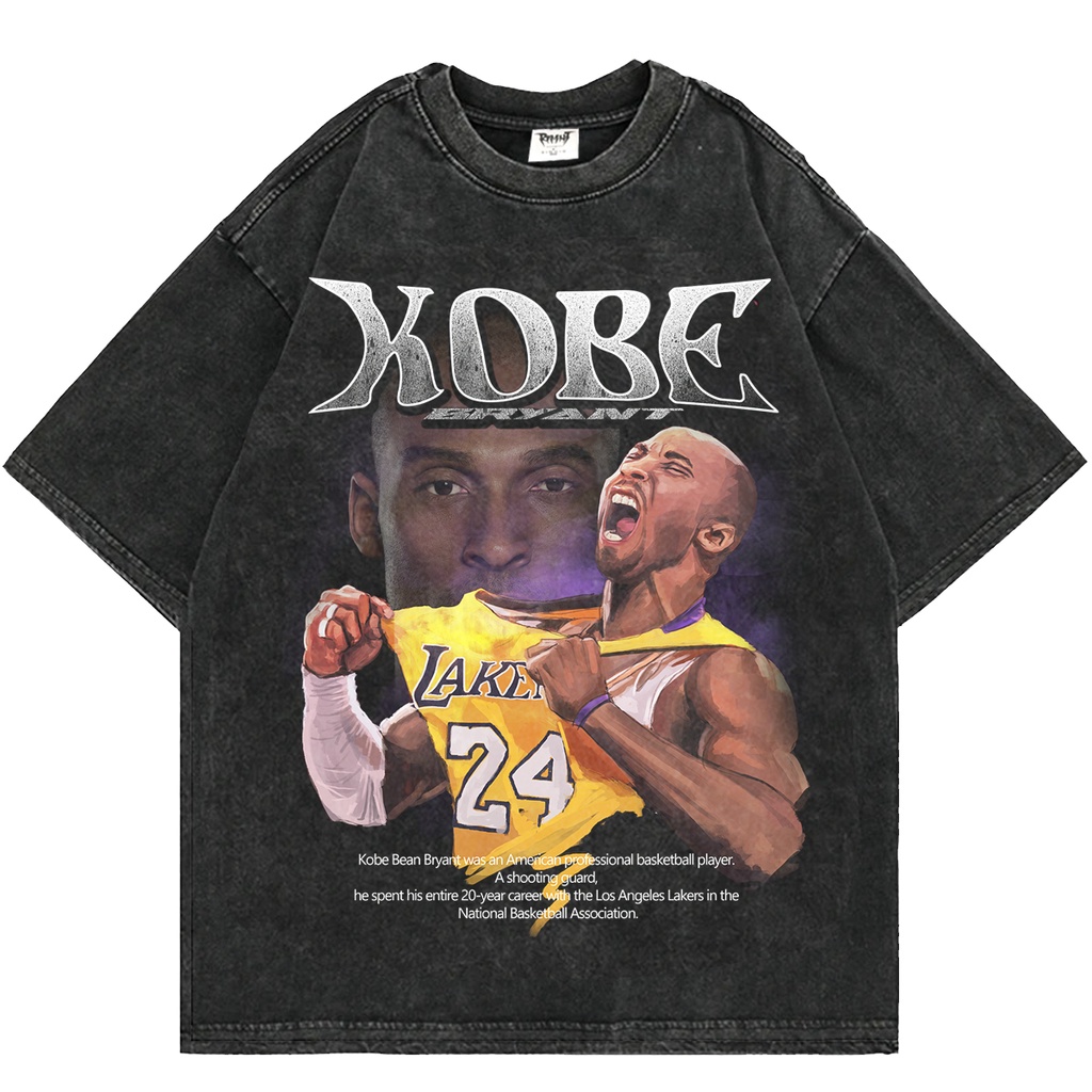 TSHIRT WASHING VINTAGE / KAOS OVERSIZE - SINOIG UNISEX kobe bryant