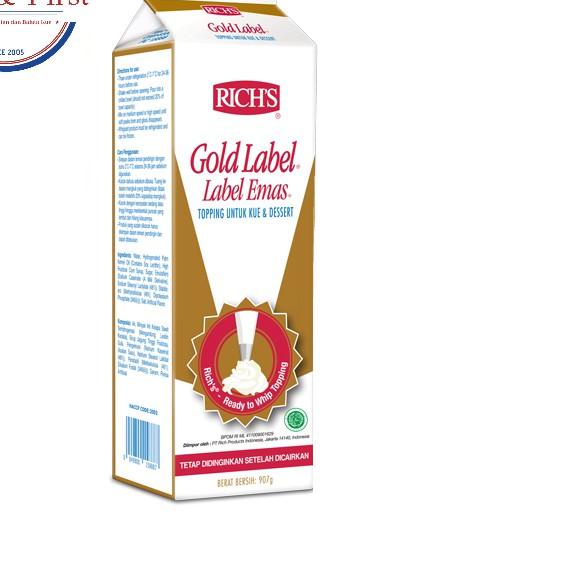 

➷ Rich Gold Label Whipping Cream 907 gram ➲