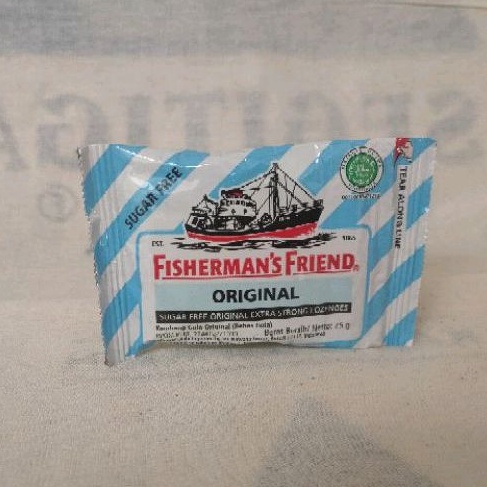 

Fisherman's friend ORIGINAL Flavour Lozenges , permen , fisherman PUTIH BIRU