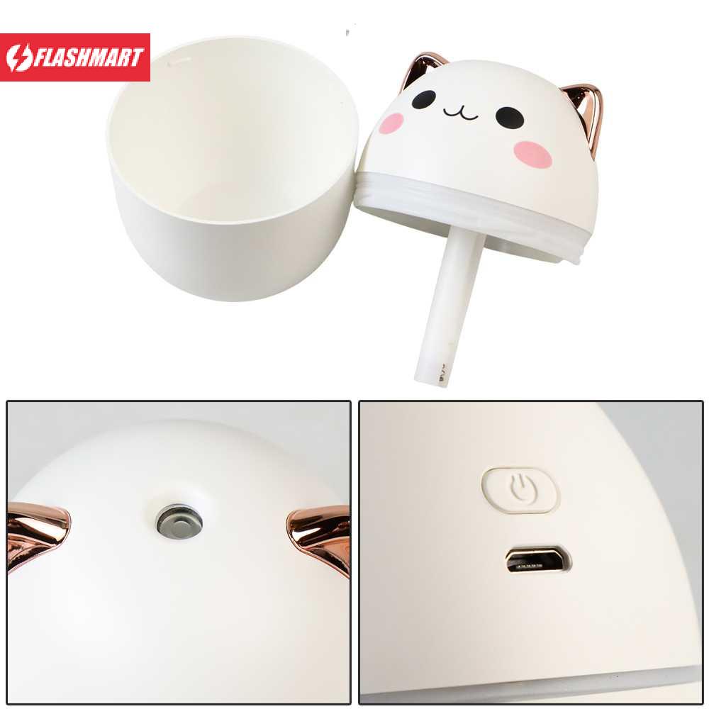 Flashmart Air Humidifier Purifier Pelembab Ruangan Cute Cat 250ML - A301