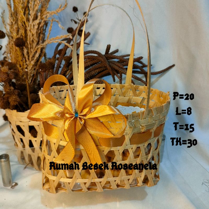 Besek bambu keranjang buah keranjang hampers anyaman bambu