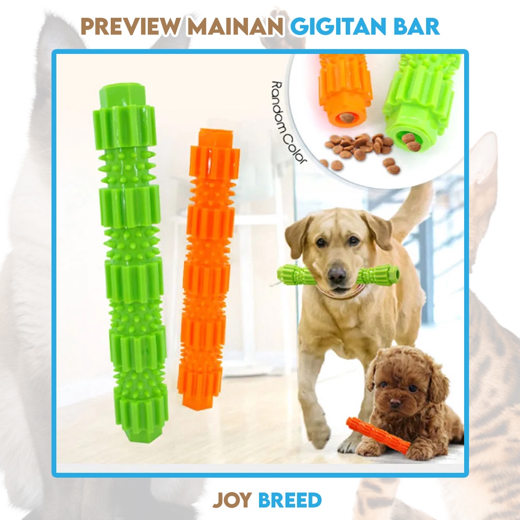 MAINAN ANJING MAINAN GIGITAN ANJING MODEL BAR DAPAT DIISI PAKAN | JOY BREED