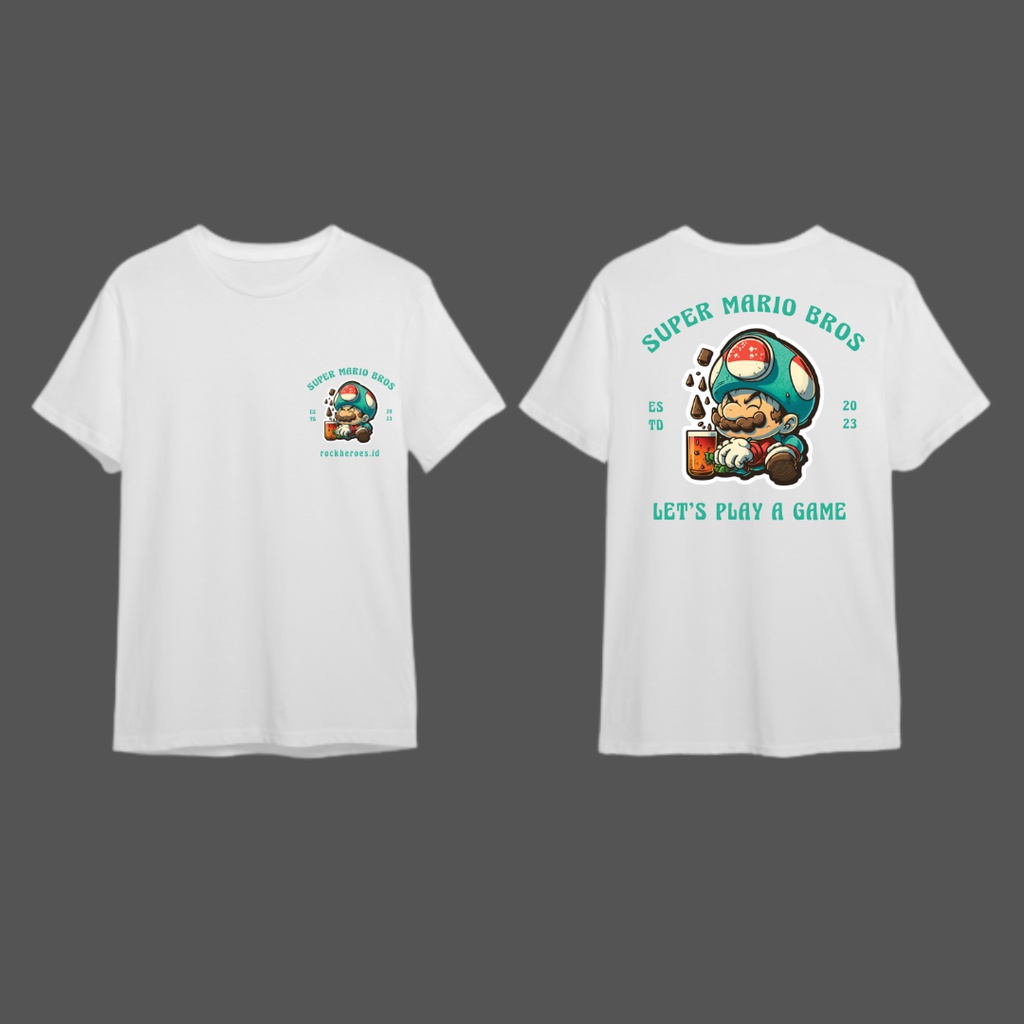 T-shirt Mario Bros Kaos Mario Bros Cotton Combed 24s Kaos Mario Bross T-shirt Mario Bross