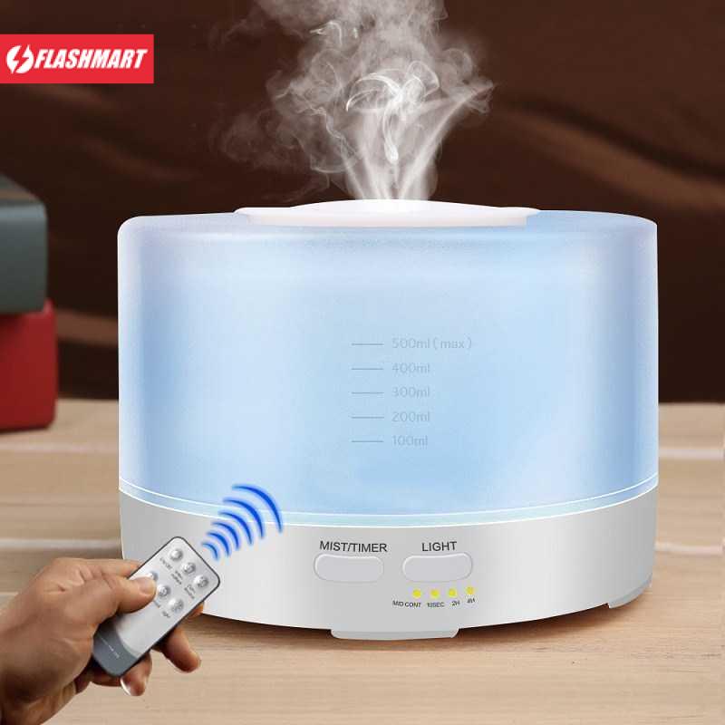 Flashmart HUMI Humidifier 7 Color 500ml + Remote Control - HUMI H14A