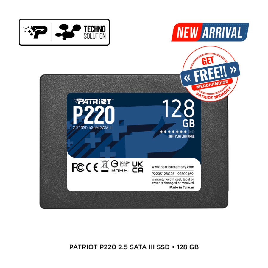 Patriot P220 128GB SSD Sata III SATA 3 SSD For PC Laptop