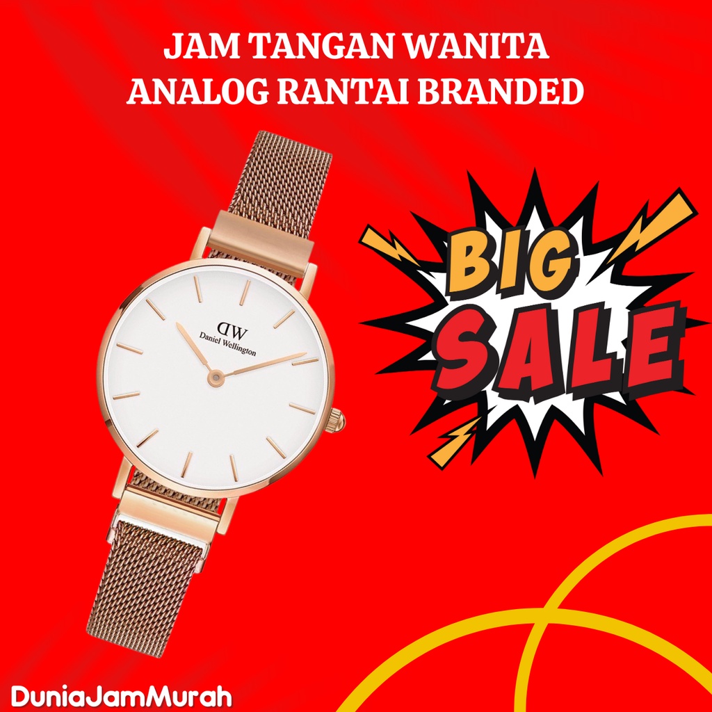 JAM TANGAN WANITA ANALOG RANTAI BRANDED GROSIR PREMIUM ORIGINAL CASUAL IMPORT MURAH KEKINIAN STYLISH