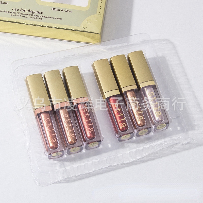 STILA 6IN1 LIQUID EYESHADOW CAIR GLITTER SEQUIN TAHAN LAMA KOSMETIK MAKEUP MATA