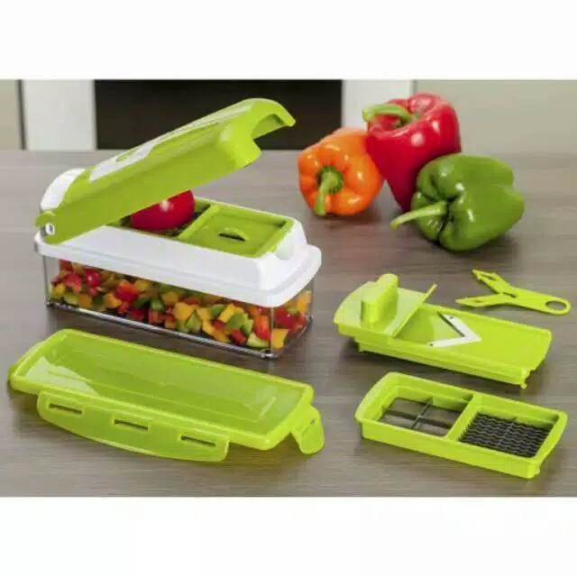 Parutan set 12 in 1 Multifungsi Grater Nicer Dicer Plus GQ-100 M-674