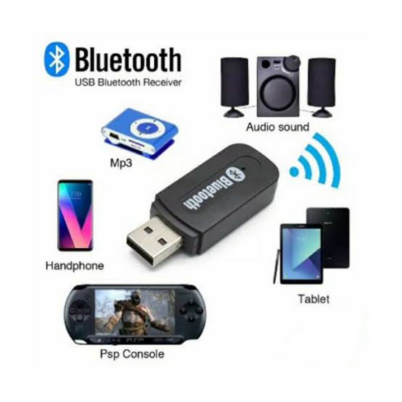 USB Wireless speaker musik HP 3.5mm reciever adapter kabel aux Perangkat / CK-02 Bluetooth Audio Receiver [MF]