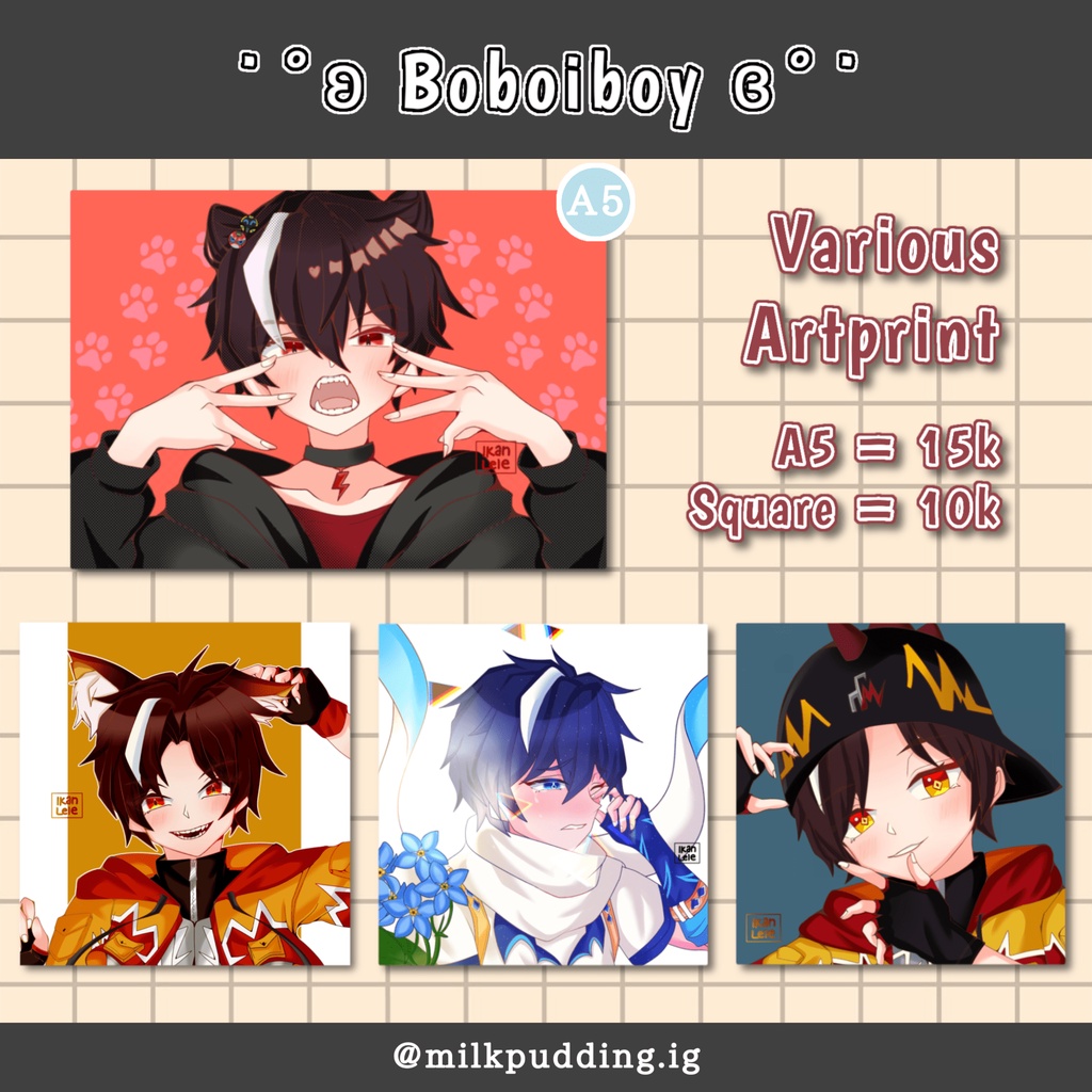 Artprint / Poster Boboiboy Halilintar Gentar Beliung