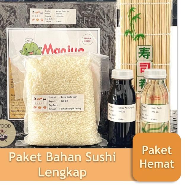 

☈ Paket Sushi Lengkap Nori Manjun Rumput Laut Kering Halal ❀