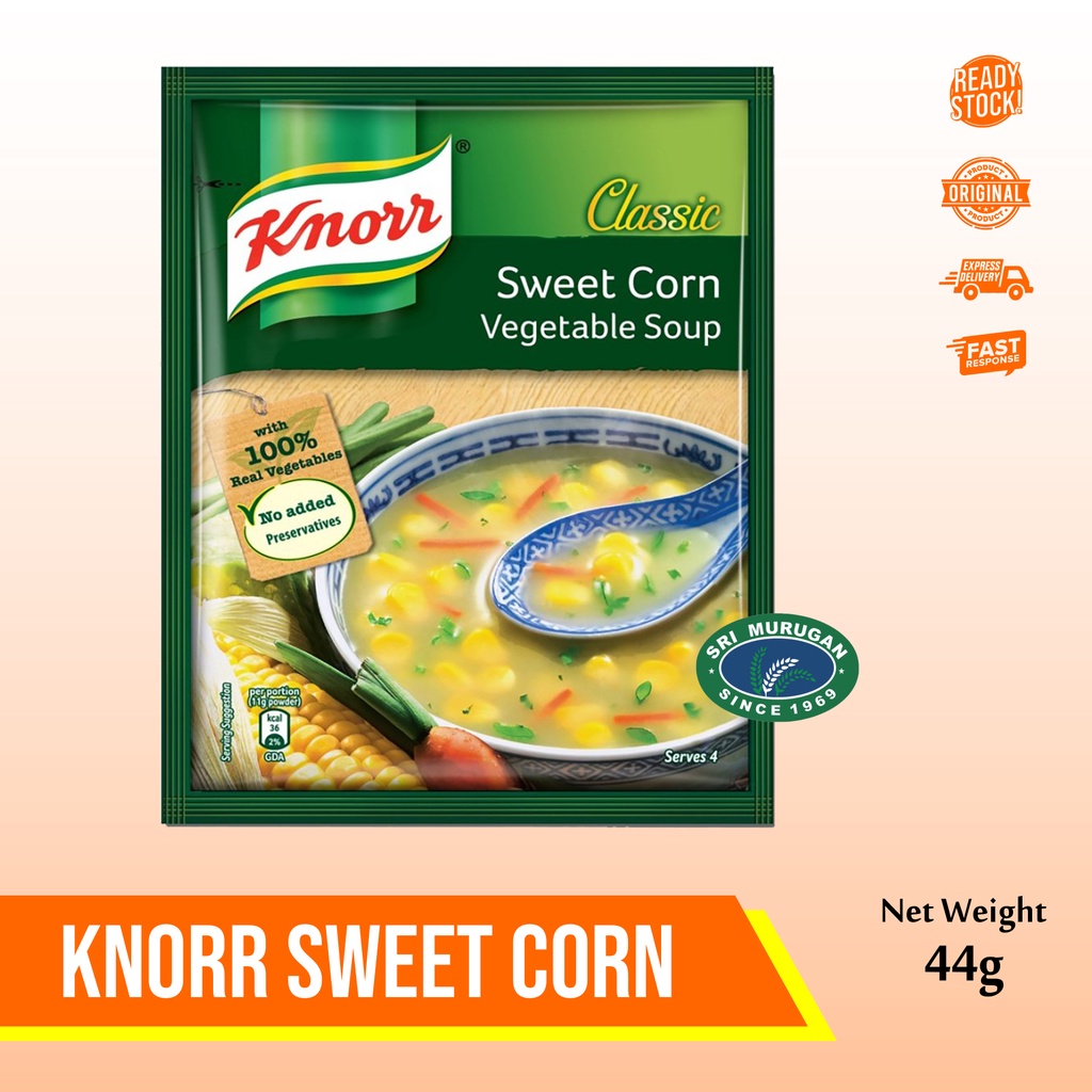 

KNORR SWEET CORN VEGETABLE SOUP 44g