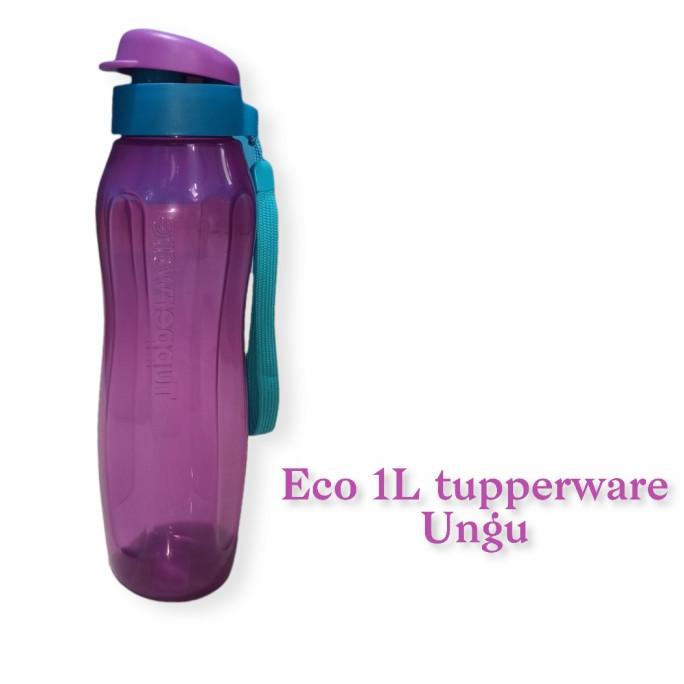 botol air minum eco 1liter tupperware warna fanta dan hitam 2pcs promo