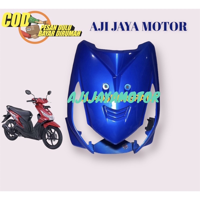 Tameng depan honda beat karbu biru