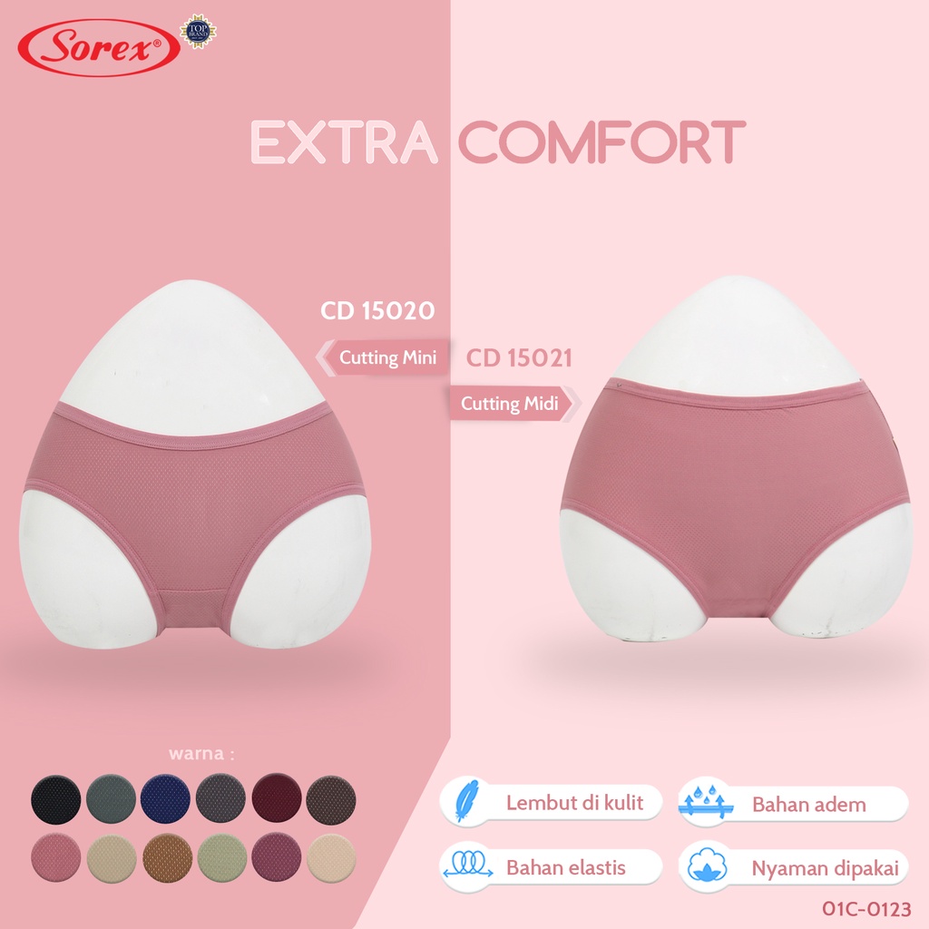 SOREX 15020 15021 CD CELANA DALAM REMAJA DAN WANITA BERPORI