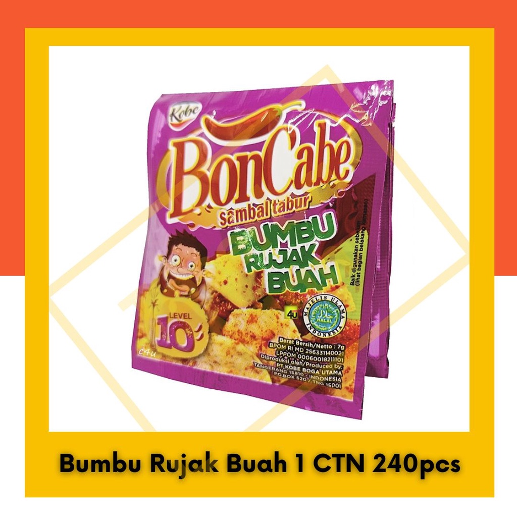 Boncabe Bumbu Rujak Buah 1 CTN 240pcs "Orderan Hani"