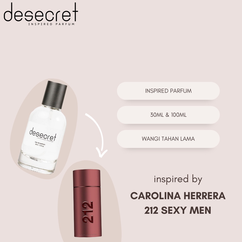 Parfum 212 Sexy Men by Desecret Parfum - Inspired Parfum PRIA 30ml 100ml