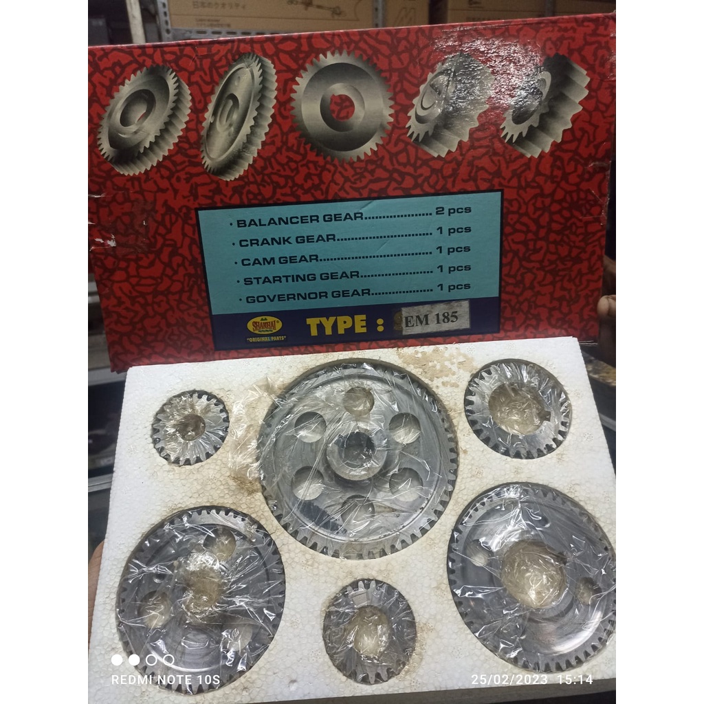 Gear Set Mesin Diesel Dongfeng Swan Jiangdong R185 R100 EM185 10 PK