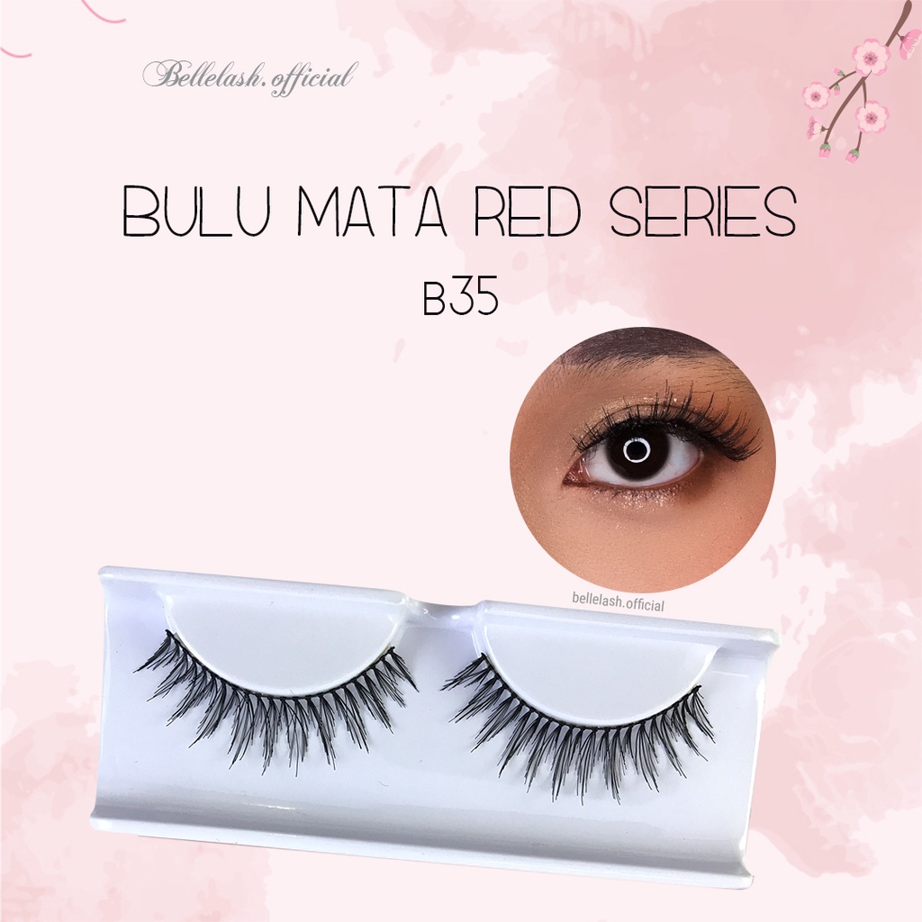 B35 Bulu Mata Palsu Handmade Natural False Eyelash Eye Lashes Belle Eyelashes