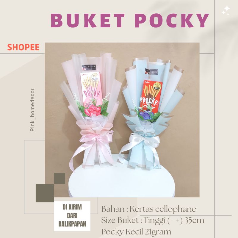 Buket pocky | Bucket bunga palsu | Buket coklat | Hadiah Birthday, wisuda | Gift valentine day