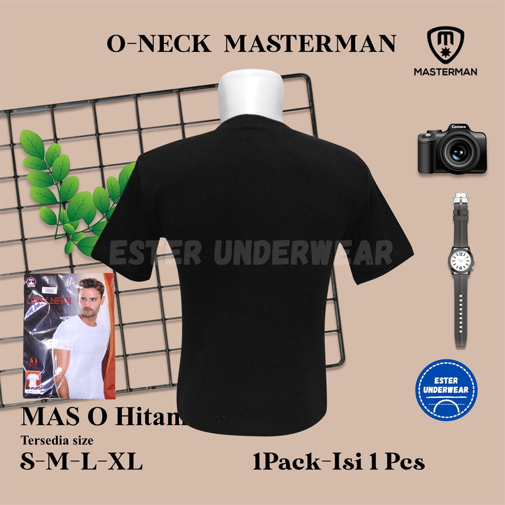 Kaos Dalam MASTERMAN ROUND NECK HITAM ISI 1