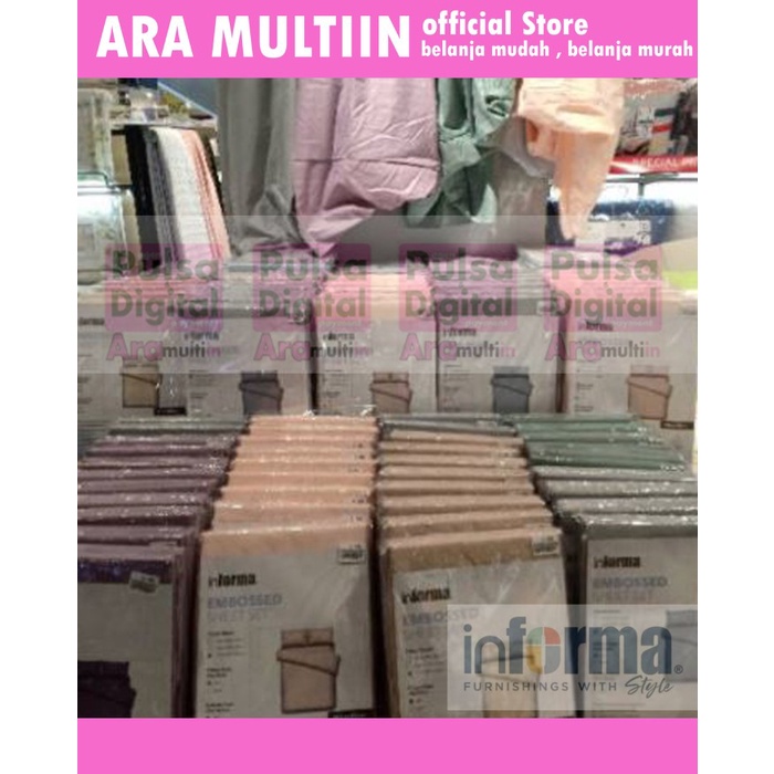 INFORMA SPREI POLOS EMBOSS / SEPREI POLOS MICROFIBER - 120 x 200, Ungu Tebal V7O3