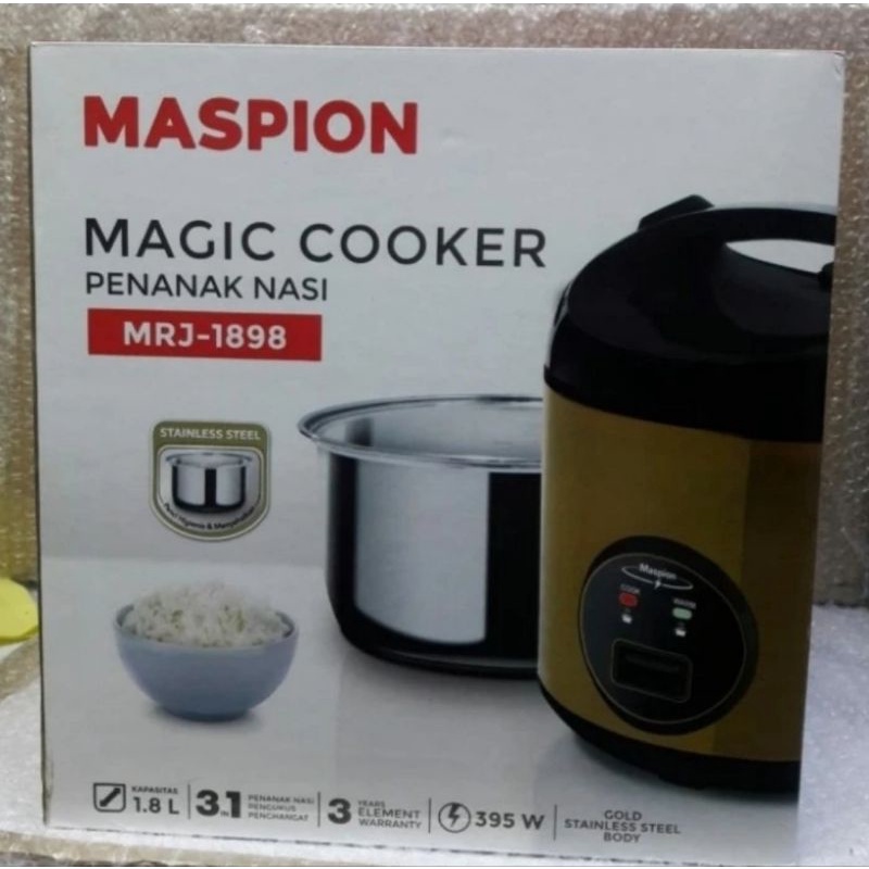 MASPION RICE COOKER MRJ 1898 STAINLESS PAN