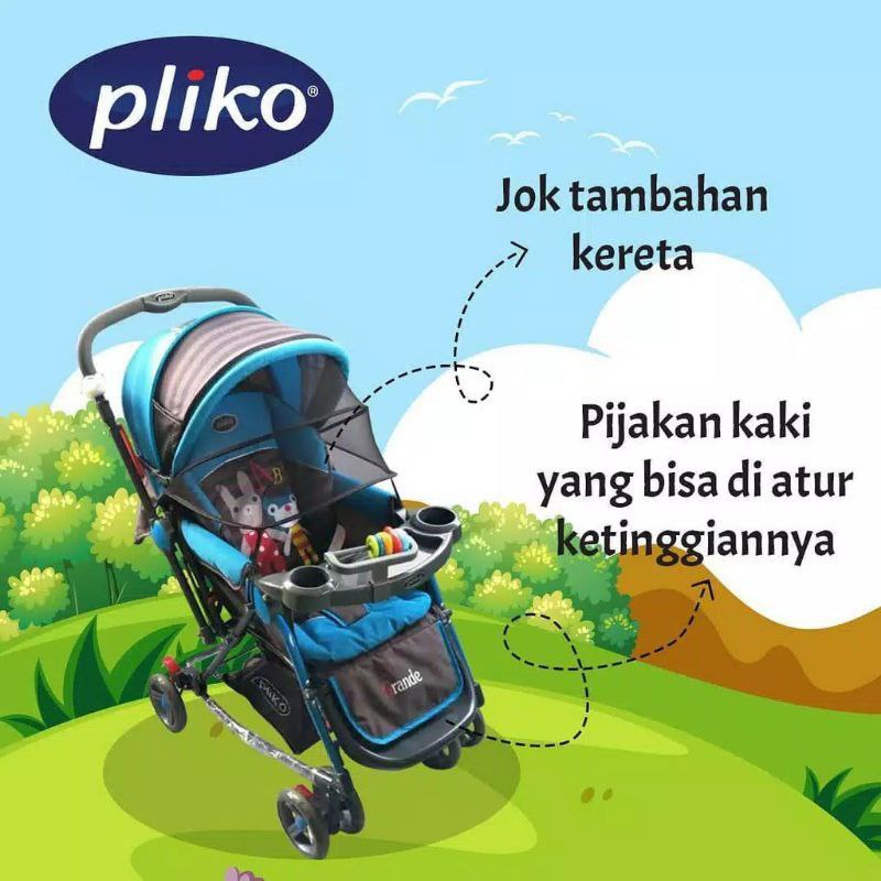 Stroller Pliko BS570 Aston, Pliko  Grande 268R 4in1 Multifungsi Kereta Dorong Bayi