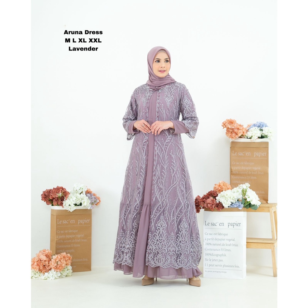 Gamis Rompi Regina || Dress Pesta Modern Terbaru || Gamis Wisuda Remaja Kekinian || Bisa Bayar di Tempat (COD) || Gamis Seragam Pesta ~ DVN STYLE