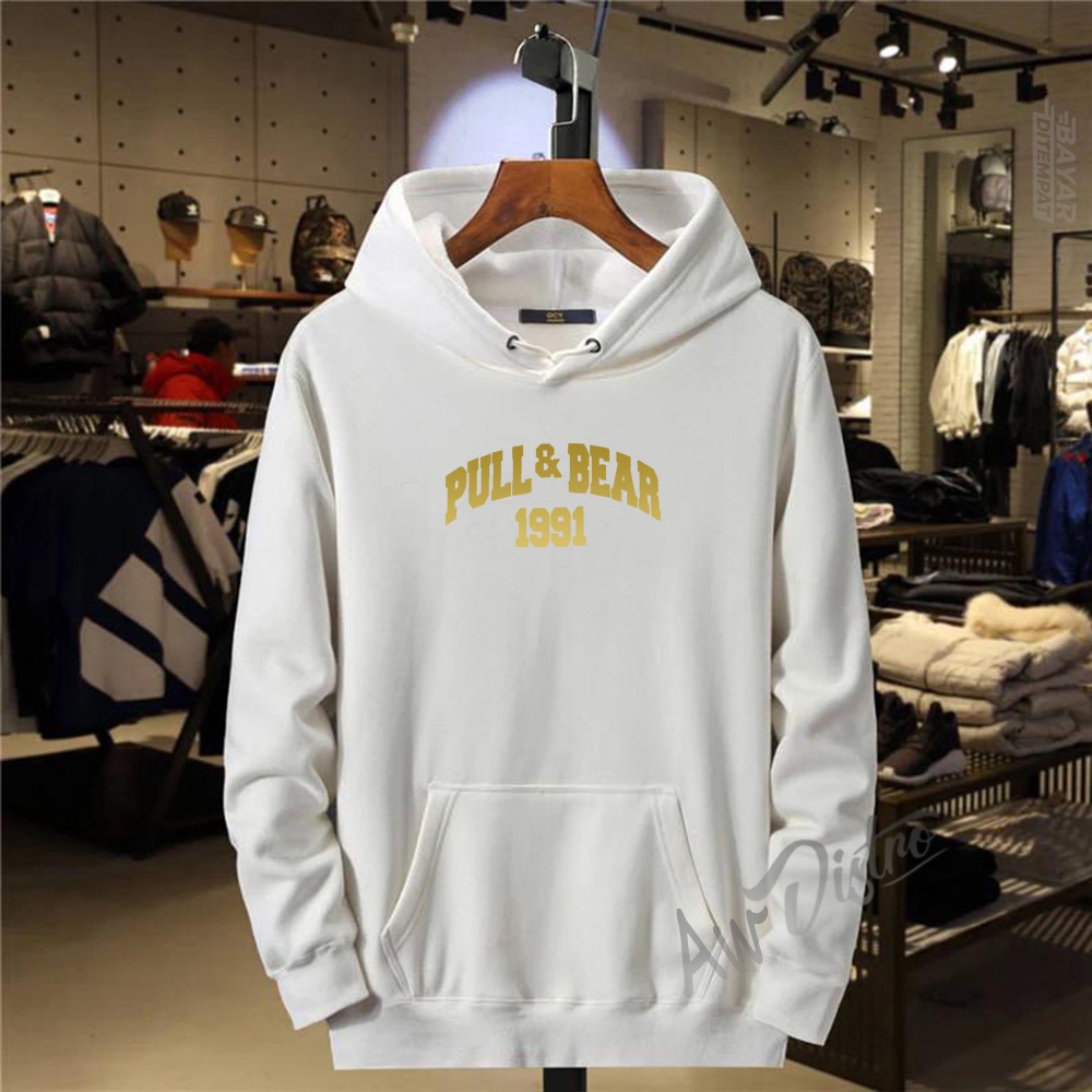 COD Hoodie Distro P&amp;B 1991 Text Gold Premium Quality Sweater Tulisan Jaket Cewek/ Cowok Kata-Kata Hoodie Sablon