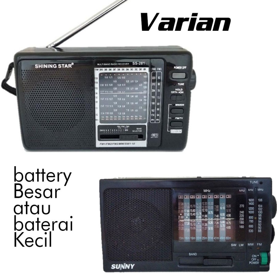 Portable Radio FM/AM/SW/LW/TV siaran international