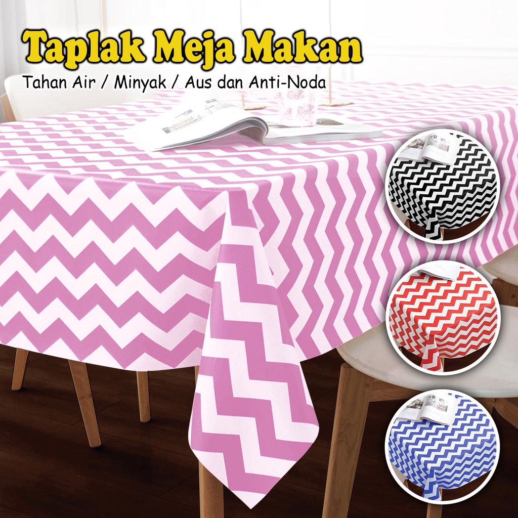 Lodoestar COD - Taplak Meja Motif zigzag Terbaru - taplakj Meja Persegi 4 Uk 152x152cm High Quality - D13-3B