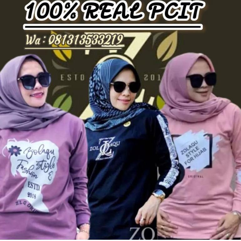 RECOMENDED D) kaos wanita lengan panjang zolaqu/kaos wanita zolaqu ori terbaru 2021/kaos wanita zola
