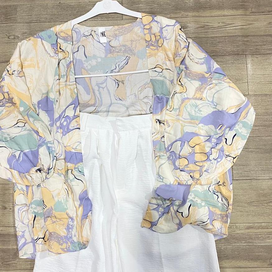 ✥ One Set Outer Kiyowo /Celana Kulot Crinkle ✭