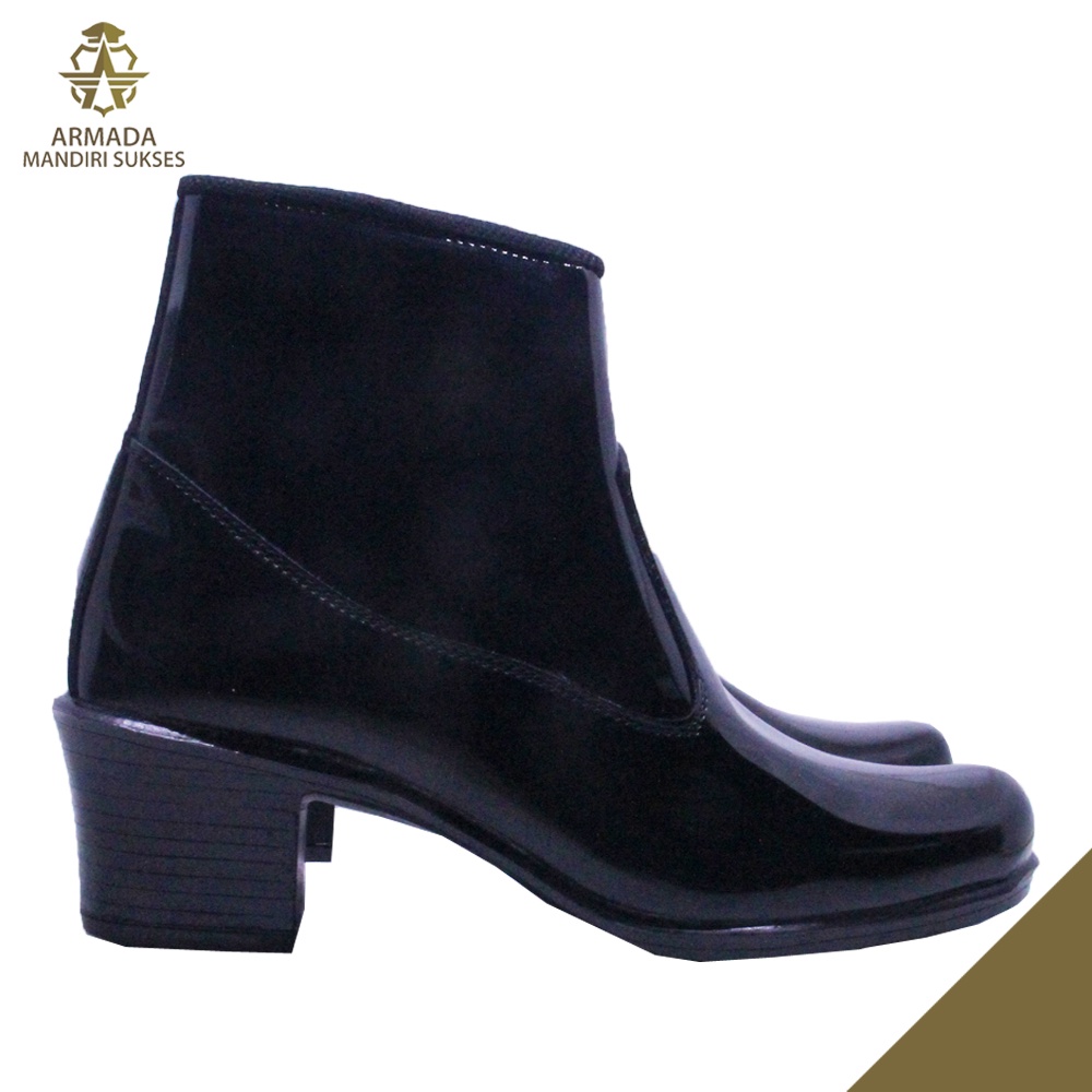 Sepatu PDH PDL Wanita Resleting Lux - Sepatu Dinas Wanita Lux