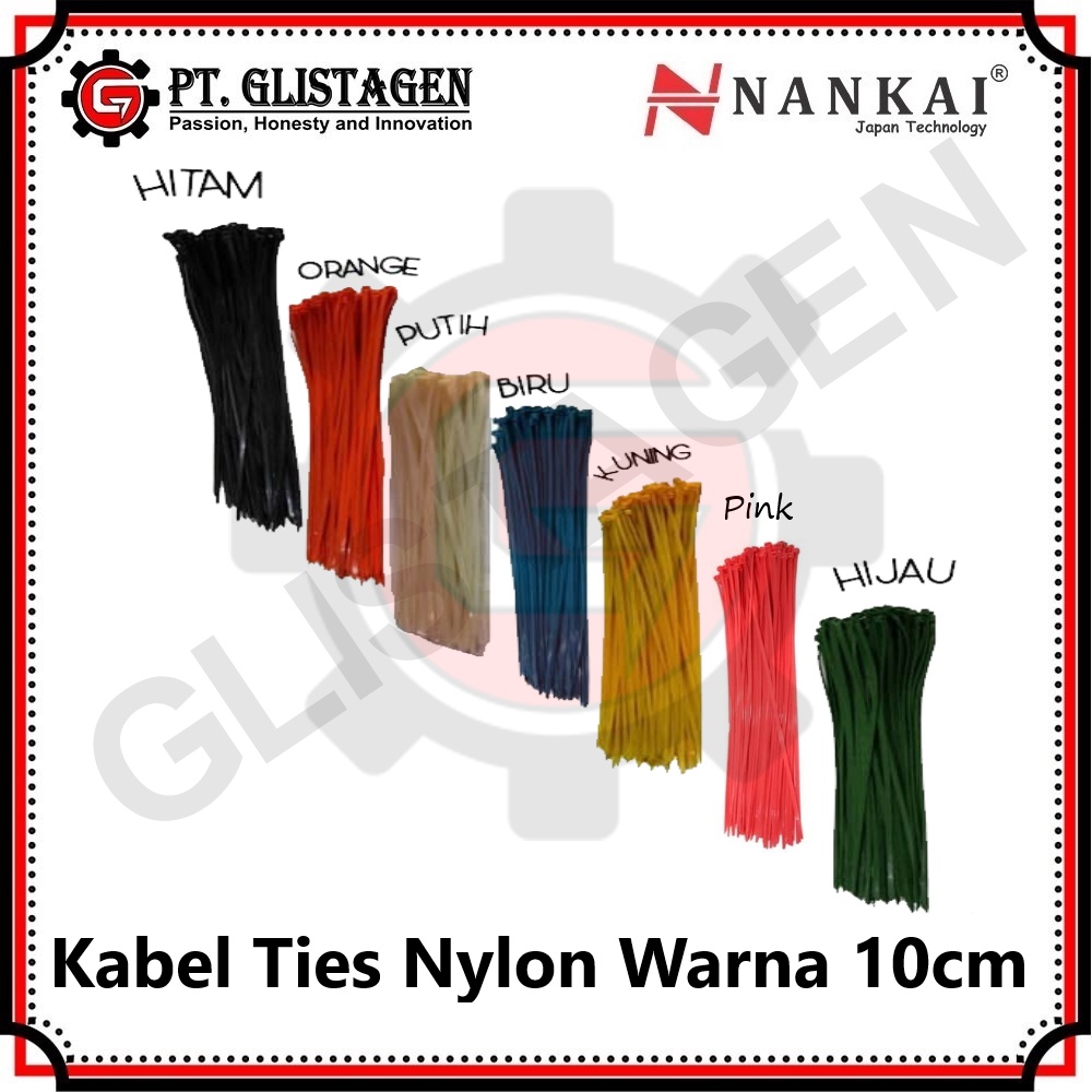 PROMO! Kabel Ties Tis tali sabuk 10cm 2.2x100mm isi 100pc / Kabel Ties Warna / Tali Ikat Makanan